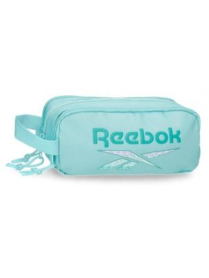 ESTUCHE ESCOLAR PORTATODO TRIPLE REEBOK AZUL AGUAMARINA 