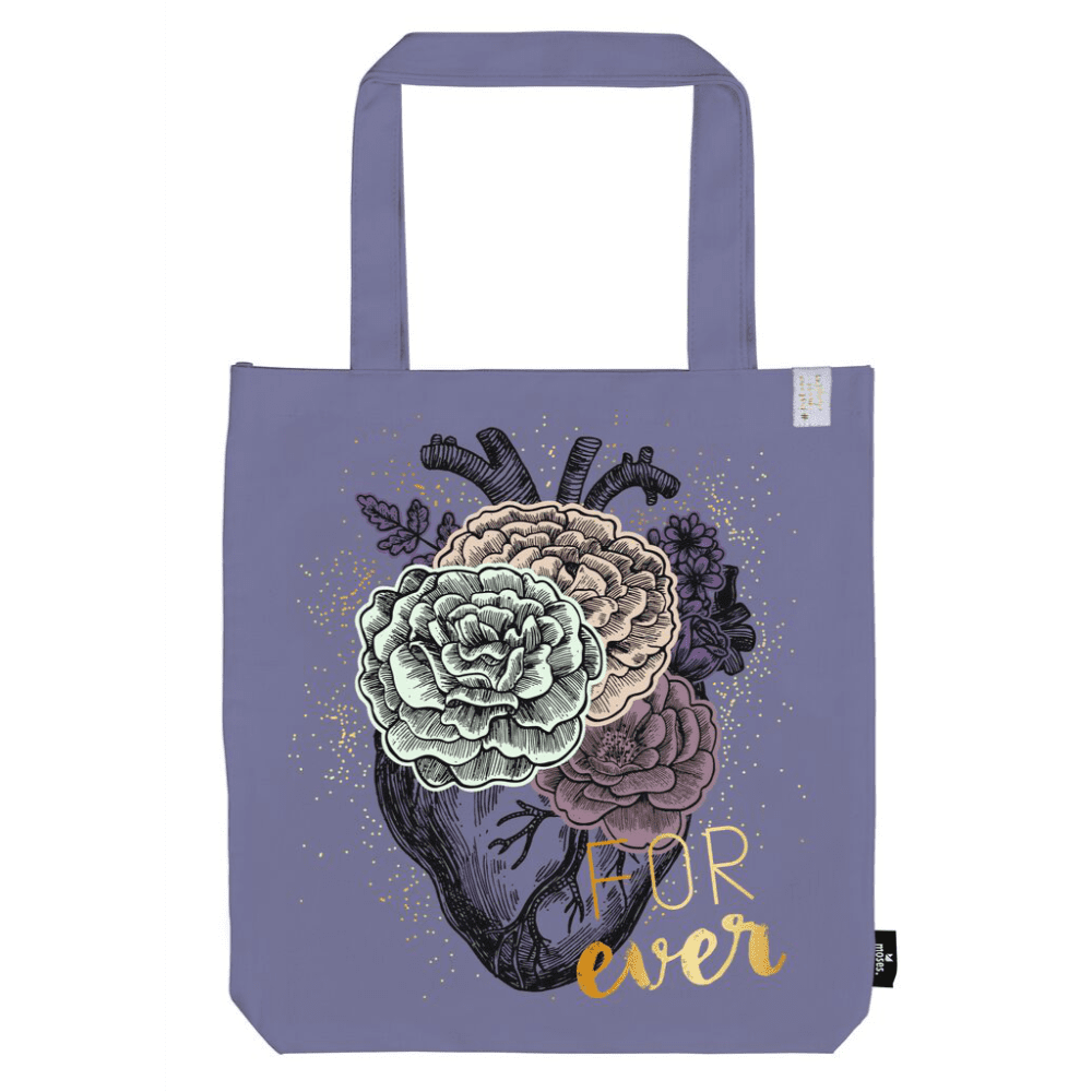 BOLSA COMPRA TELA FOREVER CORAZÓN SHOPPING 