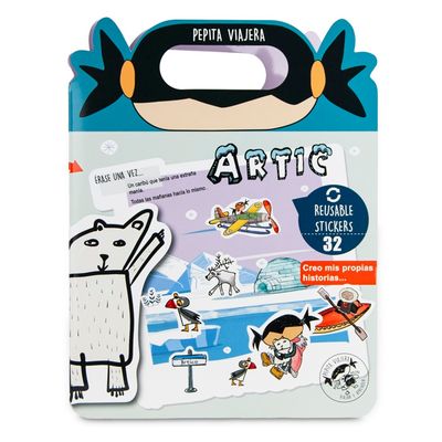 LIBRO STICKERS ARTIC PEPITA VIAJERA CUENTO EDUCATIVO ACTIVIDADES PEGATINAS 