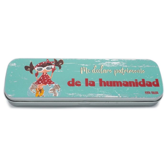 ESTUCHE METÁLICO PATRIMONIO DE LA HUMANIDAD PEPITA VIAJERA portatodo metal