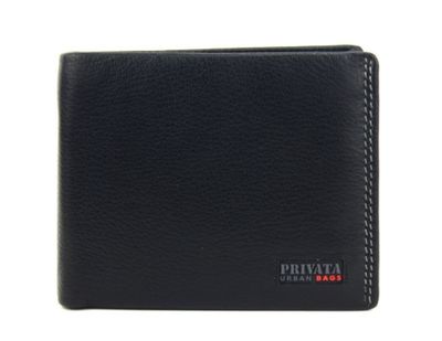 BILLETERA HOMBRE PIEL PRIVATA CARTERA APAISADA CON PORTAMONEDAS NEGRO BILLETERA HOMBRE PIEL PRIVATA CARTERA APAISADA CON PORTAMONEDAS NEGRO