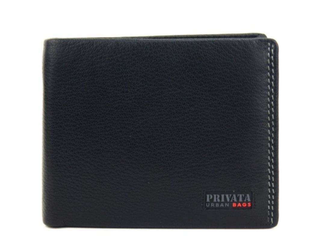 BILLETERA HOMBRE PIEL PRIVATA CARTERA APAISADA CON PORTAMONEDAS NEGRO BILLETERA HOMBRE PIEL PRIVATA CARTERA APAISADA CON PORTAMONEDAS NEGRO