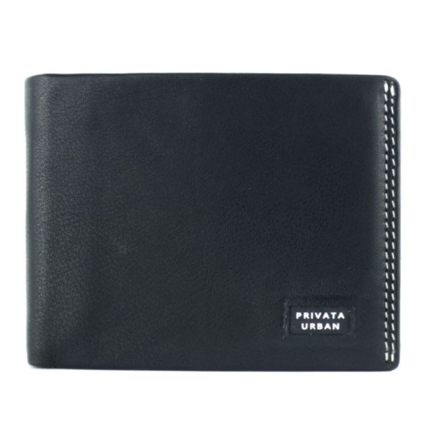 BILLETERA HOMBRE PRIVATA CARTERA APAISADA CON MONEDERO Y BROCHE INTERIOR BILLETERO AMERICANO 