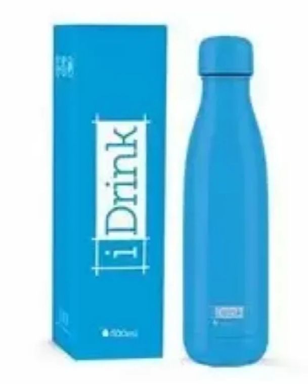 BOTELLA TÉRMICA I DRINK AZUL 500 ML ACERO INOXIDABLE 