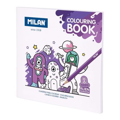 LIBRO COLOREAR MILAN ALIEN INVASIÓN CUENTO PINTAR 