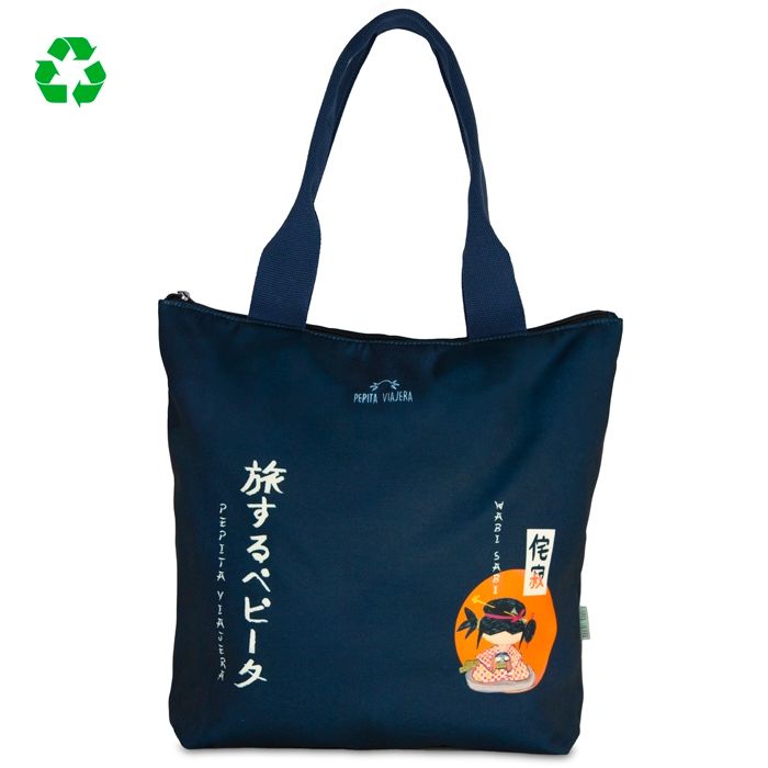 BOLSO SHOPPING TOTE BAG JAPÓN PEPITA VIAJERA BOLSA TELA 