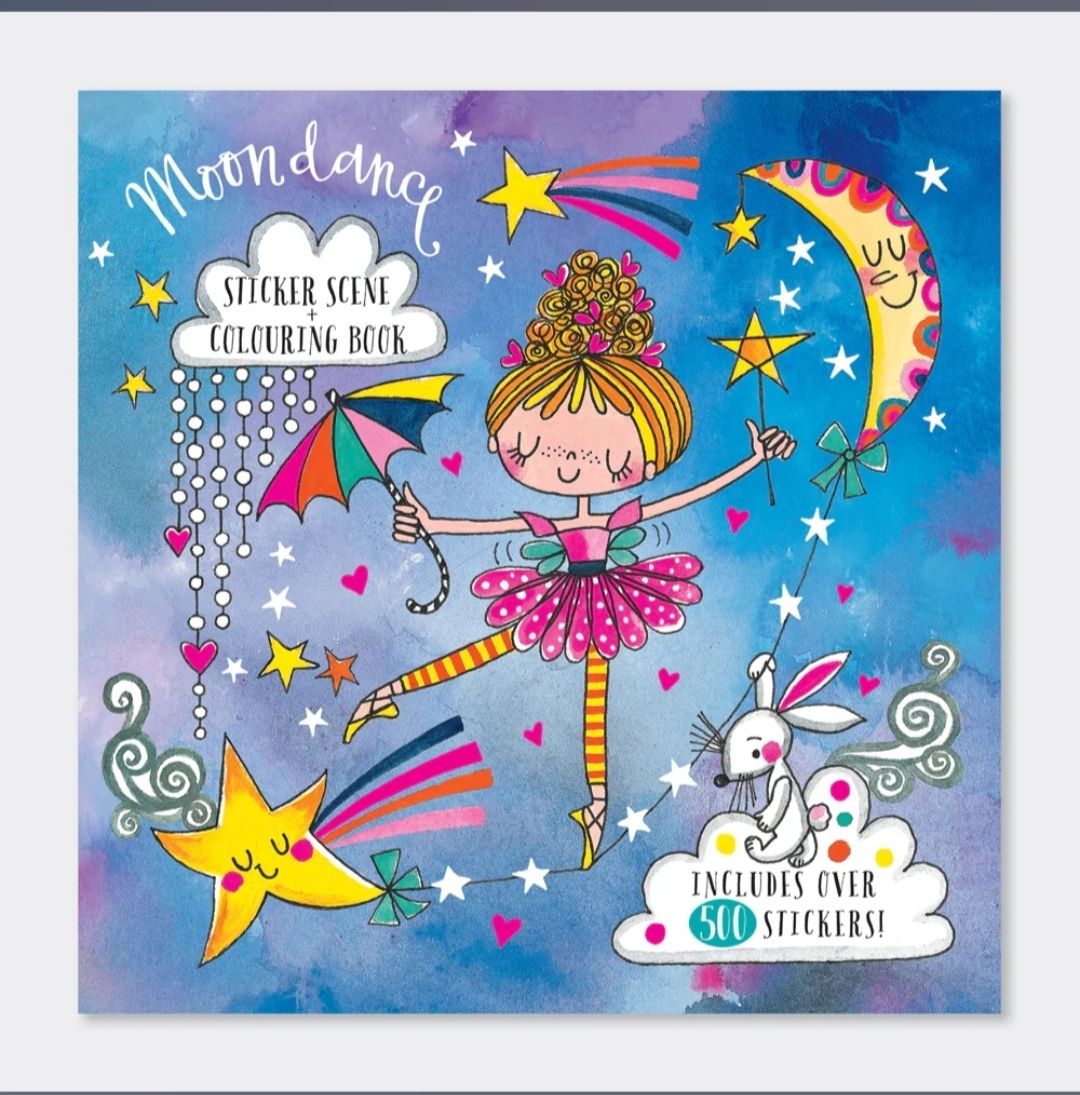 LIBRO ACTIVIDADES PEGATINAS Y COLOREAR BAILARINA RACHEL ELLEN CUENTO DE PINTAR CON ADHESIVOS 