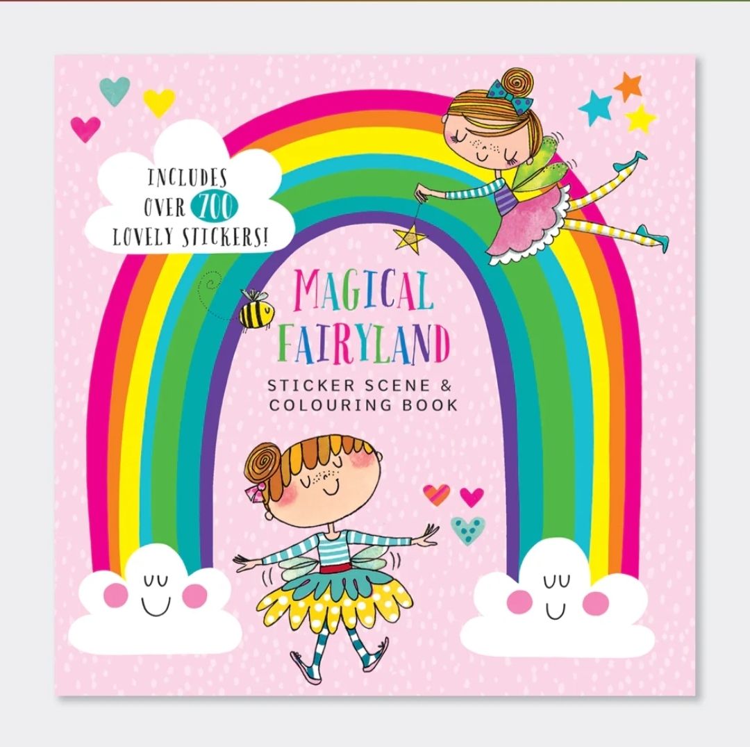 LIBRO ACTIVIDADES PEGATINAS Y COLOREAR HADAS RACHEL ELLEN CUENTO DE PINTAR CON ADHESIVOS MAGICAL FAIRYLAND 