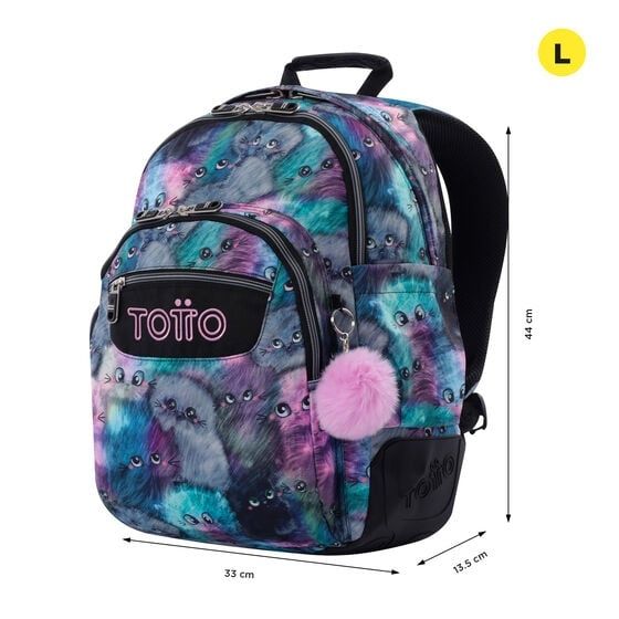 MOCHILA TOTTO RAYOL KITTEN GATOS 20L
