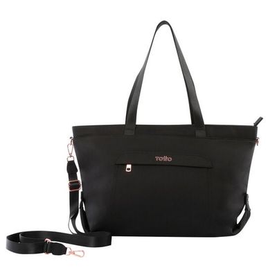 BOLSO TOTTO MADRID TOTE BAG SHOPPING NEGRO 17 L especial profesora 