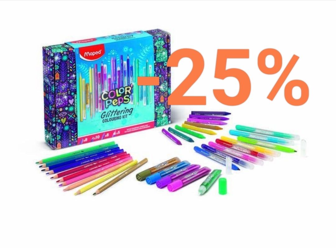 REBAJAS OUTLET PACK REGALO MAPED LOTE BRILLANTE papelería surtido 