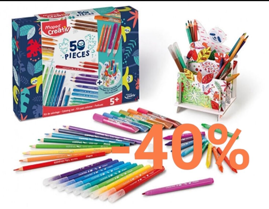 REBAJAS OUTLET PACK REGALO MAPED LOTE CUBILETE papelería surtido 