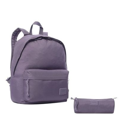 PACK MOCHILA +ESTUCHE TOTTO KALEX MONTANA GRAPE JUVENIL 17L+ portatodo redondo LILA REBAJAS OUTLET 