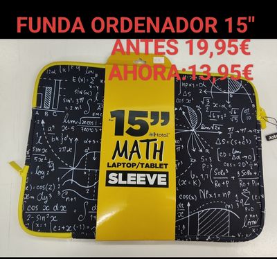 REBAJAS OUTLET FUNDA ORDENADOR 15" MATEMÁTICAS I TOTAL MATHS NEOPRENO 