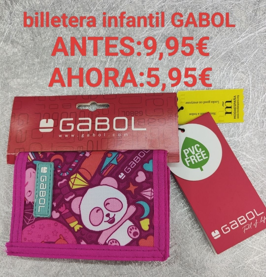 REBAJAS OUTLET CARTERA BILLETERA JUVENIL TOY GABOL PORTAMONEDAS 