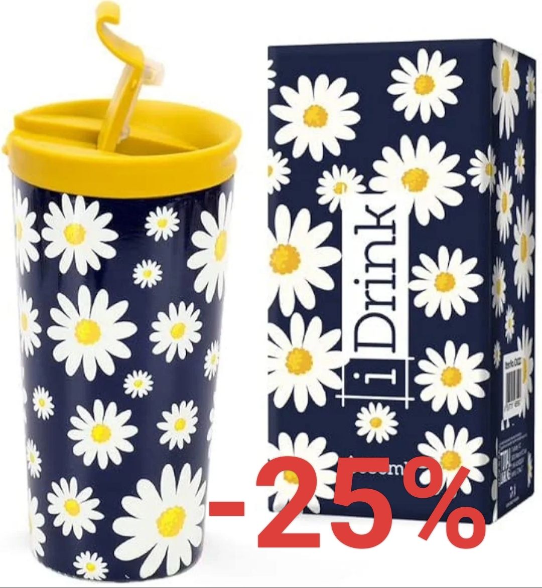 REBAJAS OUTLET TAZA TÉRMICA MARGARITAS DAISY I DRINK -25% VASO DE VIAJE 350ML