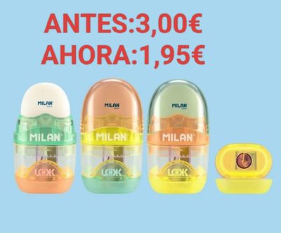 AFILABORRA CAPSULE MILAN NEW LOOK sacapuntas con goma de borrar 