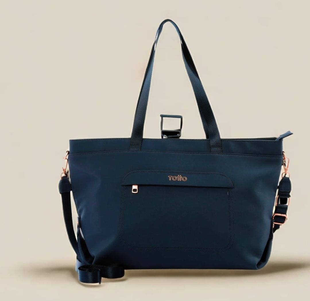 BOLSO TOTTO MADRID TOTE BAG SHOPPING AZUL MARINO 17 L especial profesora 