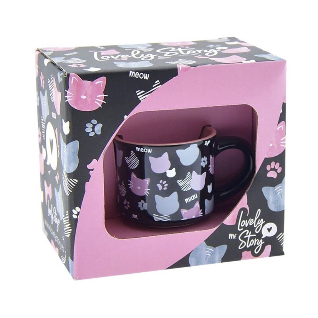 TAZA MINI GATOS LOVELY STORY MIAU