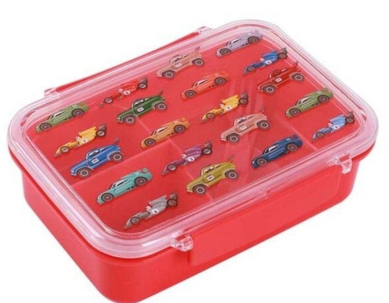 FIAMBRERA I DRINK COCHES LUNCH BOX porta alimentos con separador y cubiertos 