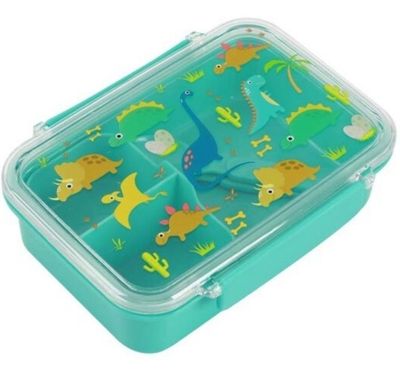 FIAMBRERA I DRINK DINOSAURIO INFANTIL LUNCH BOX DINO porta alimentos con separador y cubiertos 
