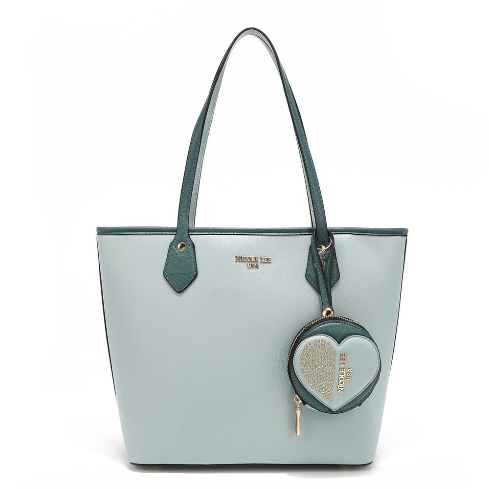 REBAJAS OUTLET BOLSO SHOPPING NICOLE LEE TOTE BAG AZUL NAVY CON MONEDERO 