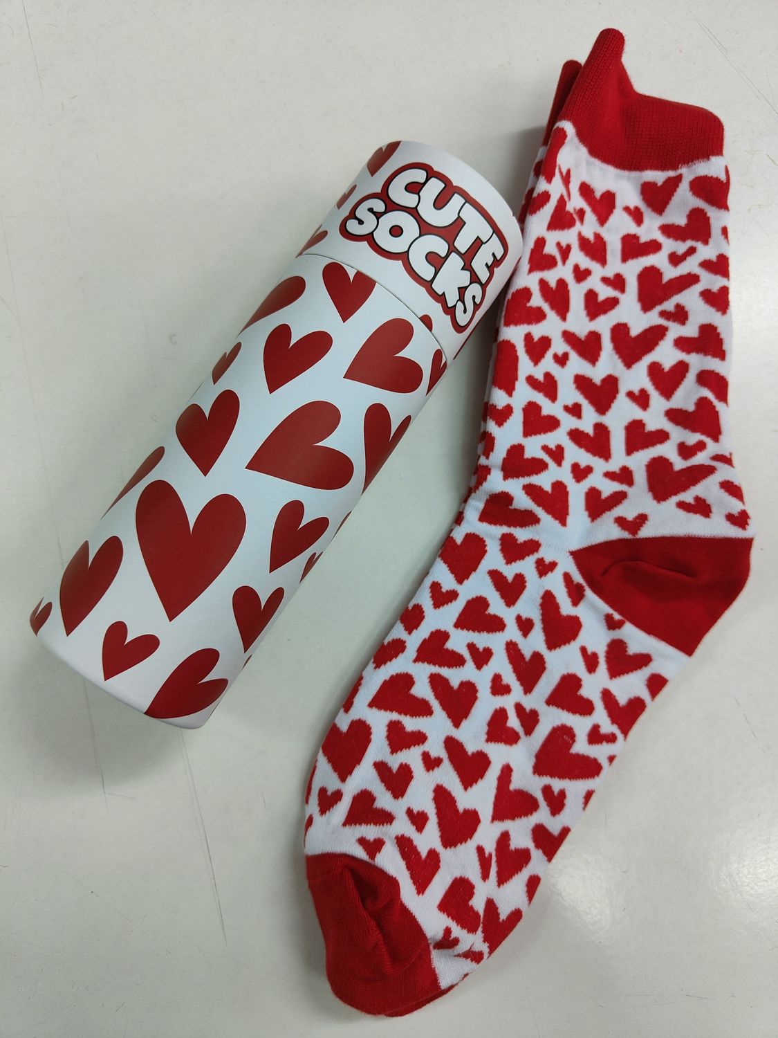 CALCETINES CORAZONES I TOTAL UN PAR TALLA ÚNICA SAN VALENTÍN CORAZÓN LOVE AMOR 