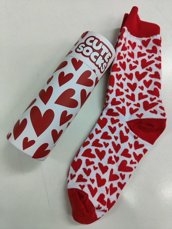 CALCETINES CORAZONES I TOTAL UN PAR TALLA ÚNICA SAN VALENTÍN CORAZÓN LOVE AMOR 