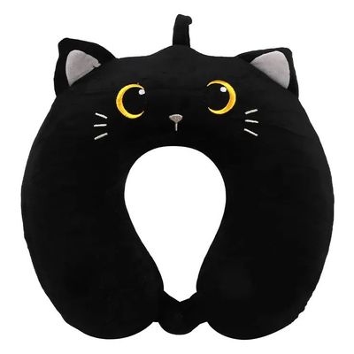 COJÍN CERVICAL GATO NEGRO I TOTAL ALMOHADA VIAJE 