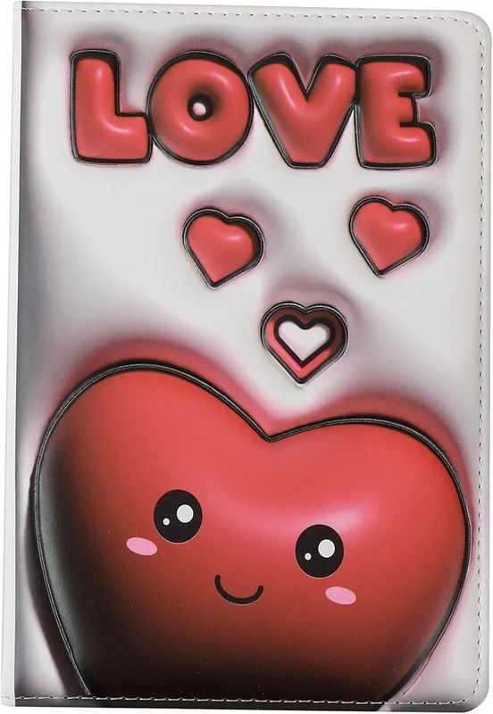 CUADERNO 3D ACOLCHADO CORAZÓN LOVE A5 I TOTAL LIBRETA SQUISHY DIVERTIDA PÁGINAS BLANCAS SAN VALENTÍN AMOR CORAZONES ENAMORADOS 