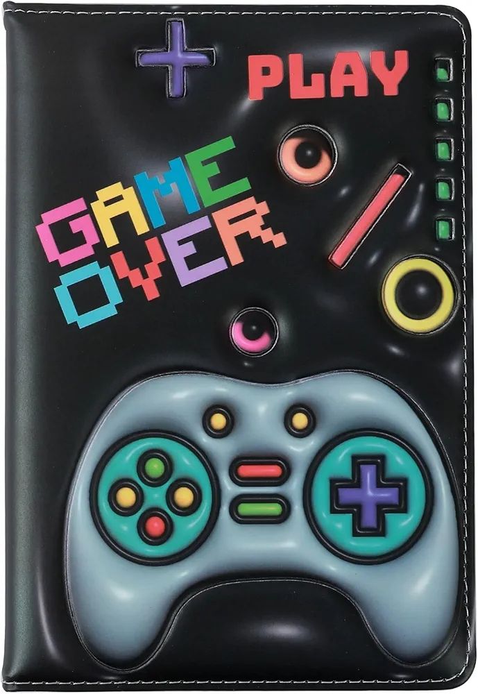 CUADERNO 3D ACOLCHADO PLAY GAMERS A5 I TOTAL LIBRETA SQUISHY DIVERTIDA PÁGINAS BLANCAS 