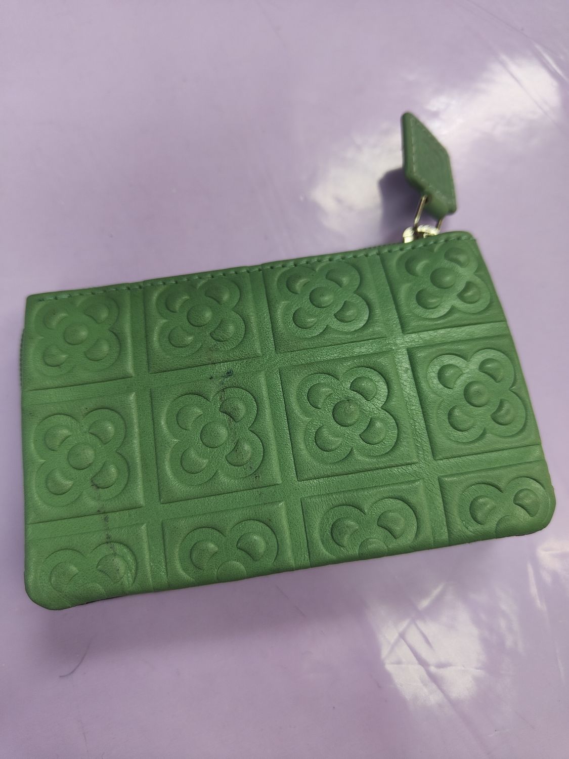 MONEDERO TRIPLE PANOT PIEL BELMONTE VERDE 