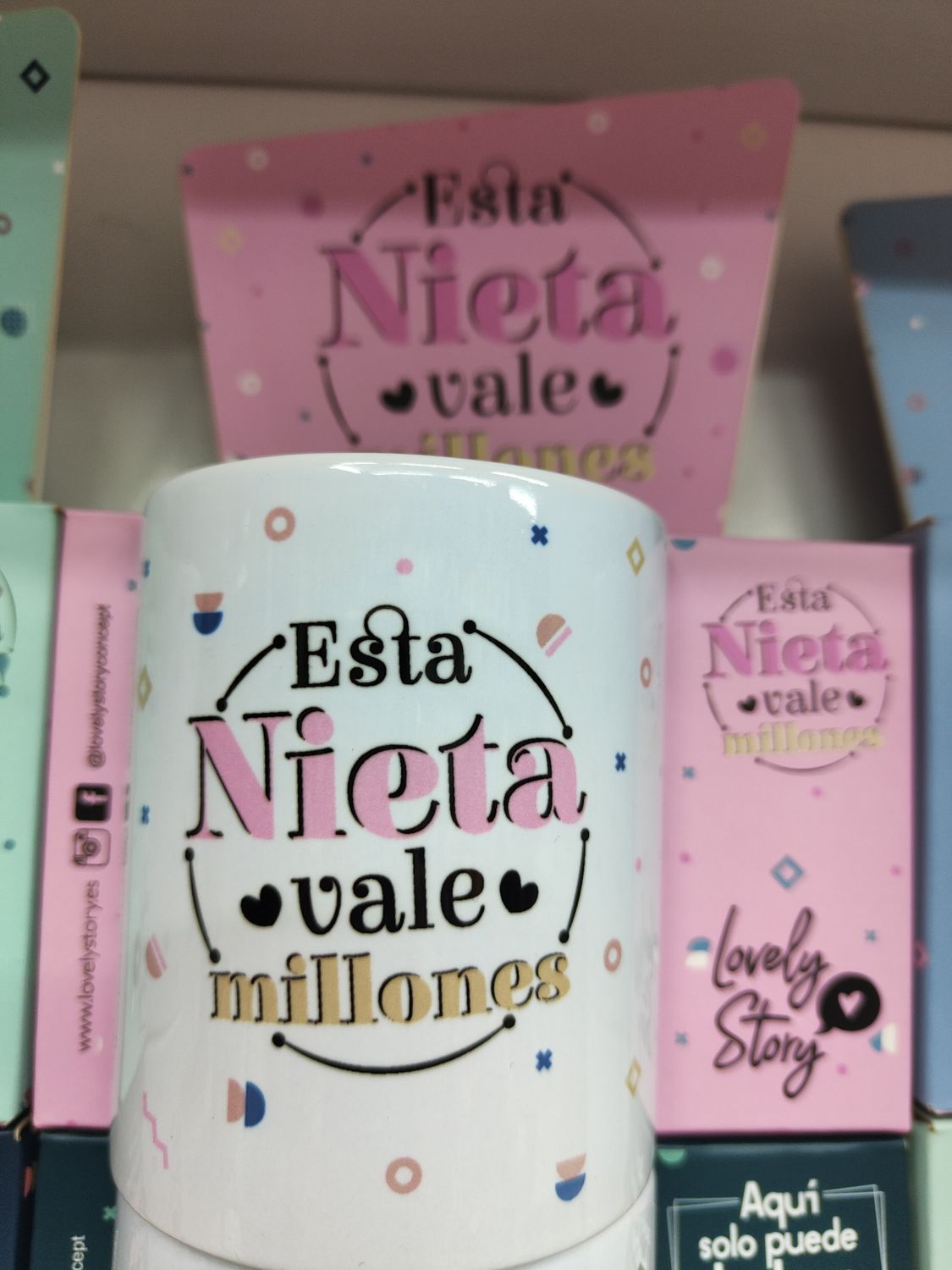 TAZA PARA NIETA regalo de abuelos familia LOVELY STORY 
