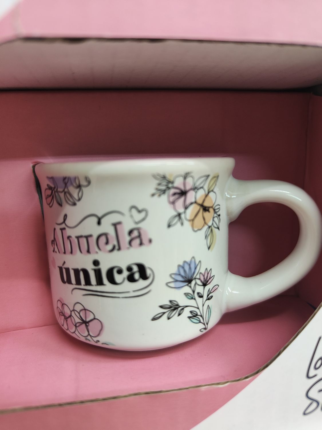 TAZA MINI ABUELA ÚNICA TACITA CON FRASES 50ml LOVELY STORY 