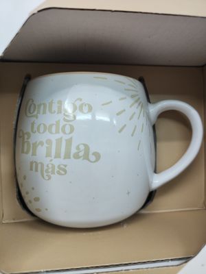 TAZA OVALADA CONTIGO TODO BRILLA MÁS TAZA GRANDE LOVELY STORY 