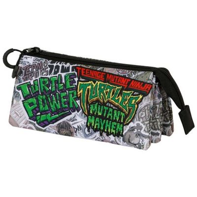 REBAJAS OUTLET ESTUCHE TRIPLE TORTUGAS NINJA PORTATODO TRES COMPARTIMIENTOS TURTLES MUTANT