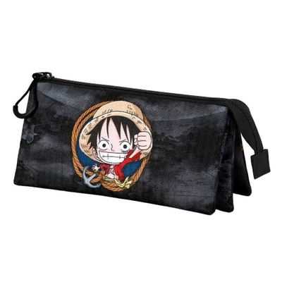 ESTUCHE TRIPLE ONE PIECE ROPES PORTATODO TRES COMPARTIMIENTOS KARACTERMANIA 