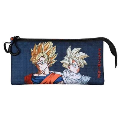 ESTUCHE TRIPLE DRAGON BALL GOKU PORTATODO TRES COMPARTIMIENTOS KARACTERMANIA 