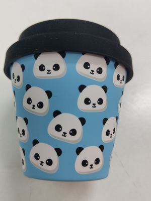 VASO MINI PANDA BAMBÚ I DRINK 90ML TAZA DE VIAJE CON TAPA OSITO PANDA 