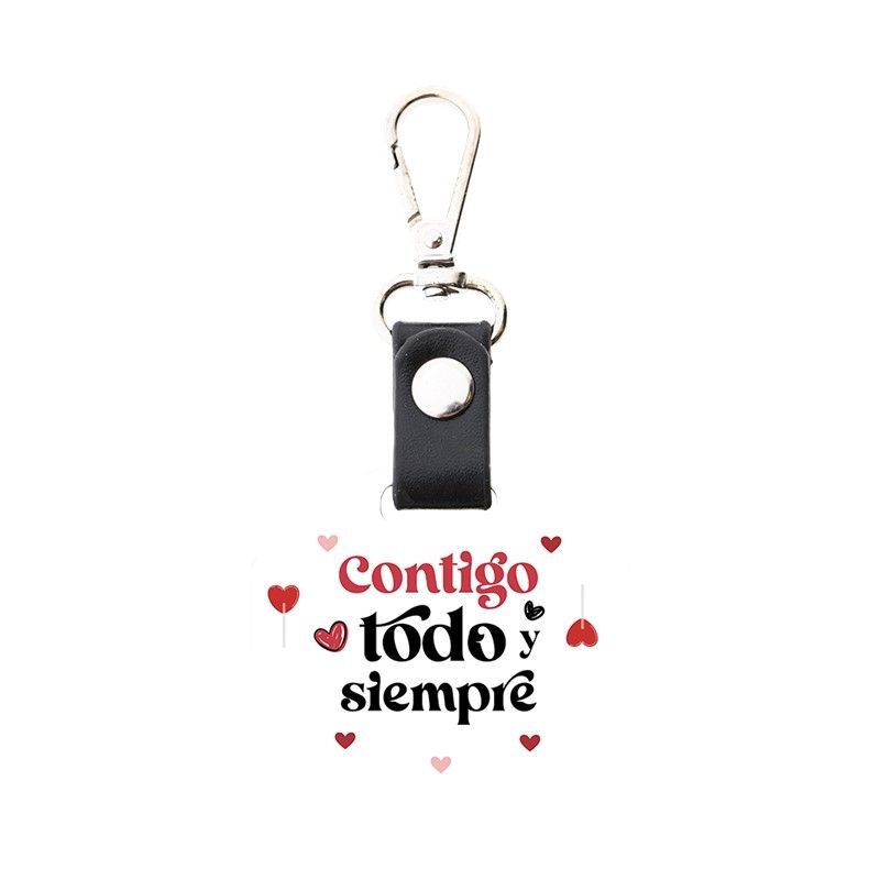 LLAVERO ROMÁNTICO LOVELY STORY EN MADERA FRASES AMOR 