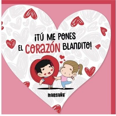 TARJETA FELICITACIÓN ROMÁNTICA MALASAÑA AMOR LOVE CORAZÓN SAN VALENTÍN 