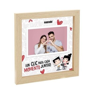 MARCO DE FOTOS MADERA ROMÁNTICO MALASAÑA UN CLIC PARA CADA MOMENTO JUNTOS AMOR LOVE CORAZÓN SAN VALENTÍN 
