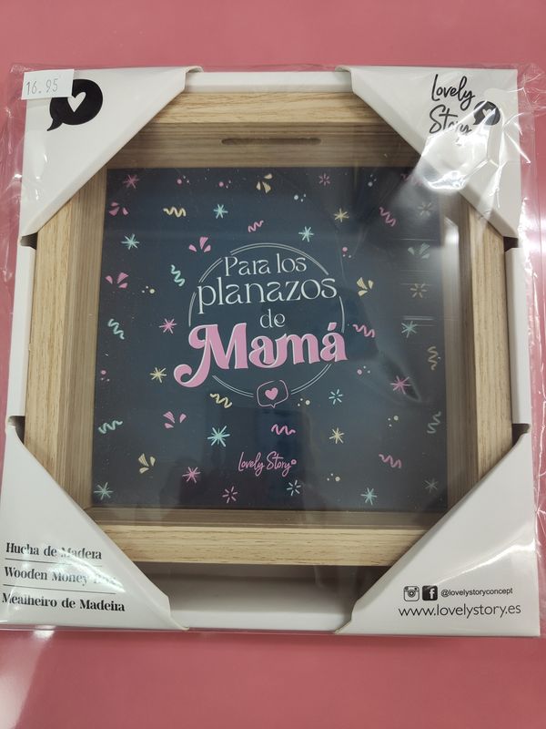 HUCHA DE MADERA MADRE FRASES PARA LOS PLANAZOS DE MAMÁ LOVELY STORY 