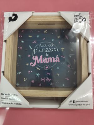 HUCHA DE MADERA MADRE FRASES PARA LOS PLANAZOS DE MAMÁ LOVELY STORY 