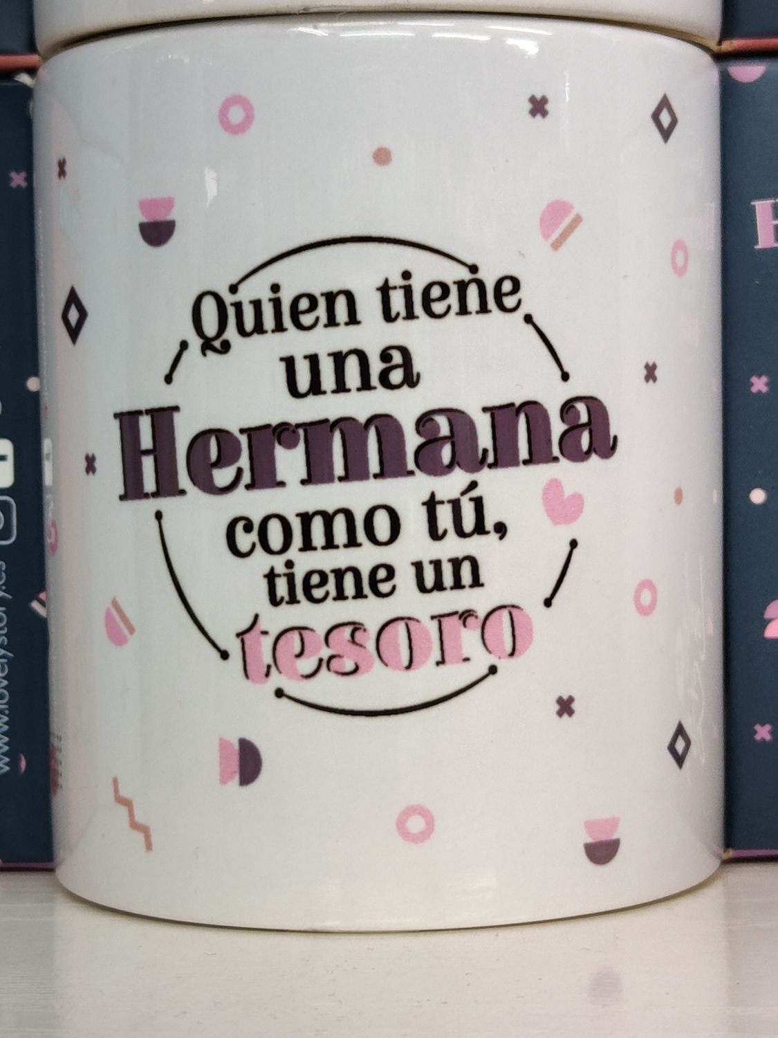 TAZA HERMANA FRASES DIVERTIDAS LOVELY STORY MUG