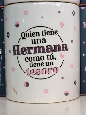 TAZA HERMANA FRASES DIVERTIDAS LOVELY STORY MUG
