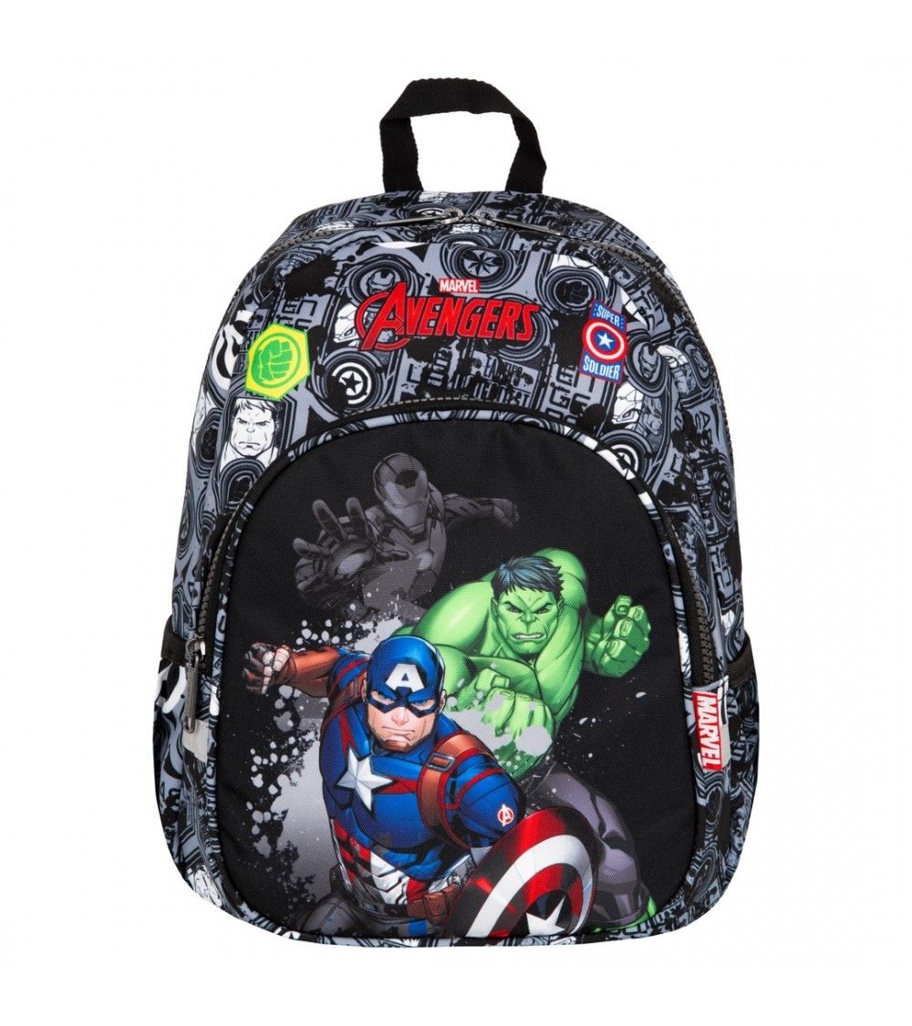 MOCHILA AVENGERS INFANTIL COOLPACK TOBY CON BROCHE DELANTERO MARVEL 