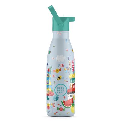 BOTELLA TÉRMICA COOL BOTTLES CANDY LAND 350 ML ACERO INOXIDABLE KIDS CON TAPÓN Y PITORRO 