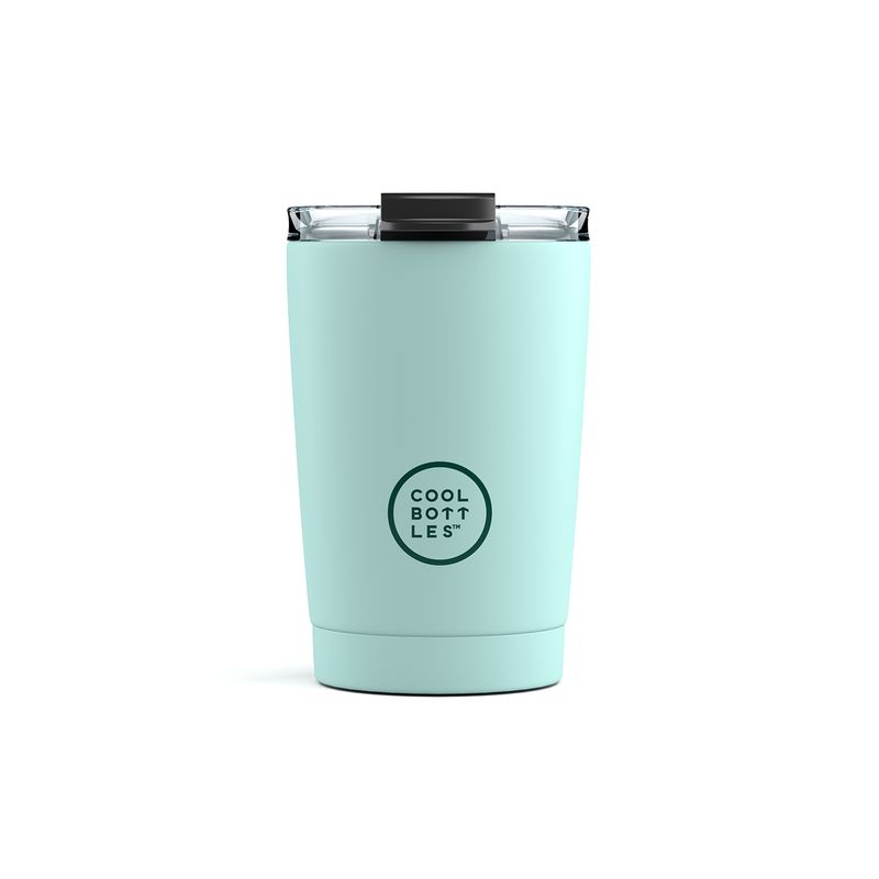 VASO TÉRMICO COOL BOTTLES 550 ml  TUMBLER PASTEL SKY ACERO INOXIDABLE 