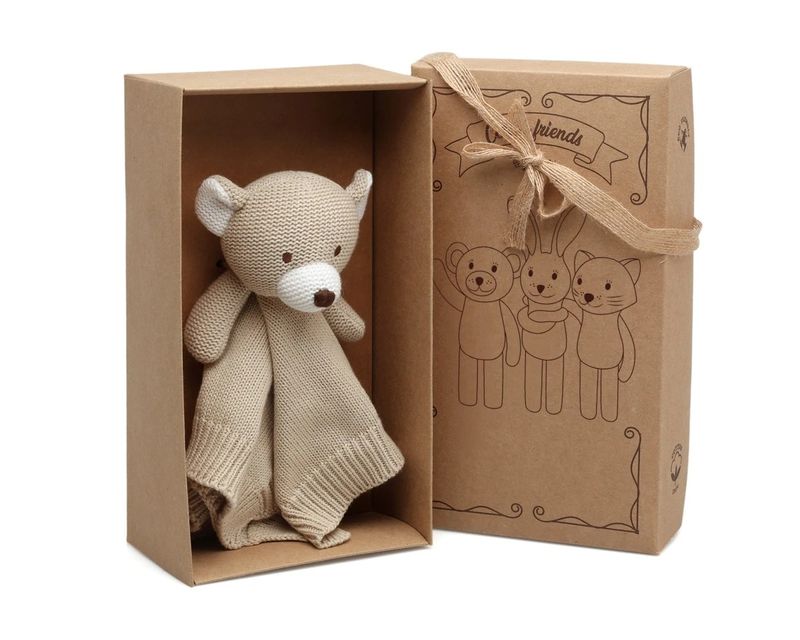 DOUDOU OSO MARRÓN KIOKIDS 25 CM MANTITA BEBÉ